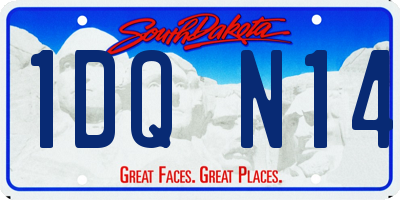 SD license plate 1DQN14
