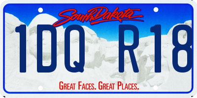 SD license plate 1DQR18
