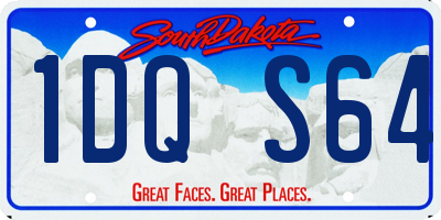 SD license plate 1DQS64
