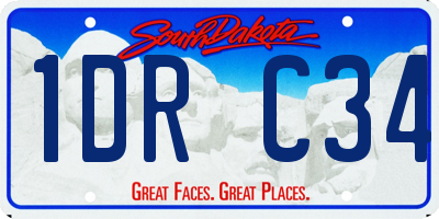 SD license plate 1DRC34