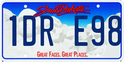 SD license plate 1DRE98