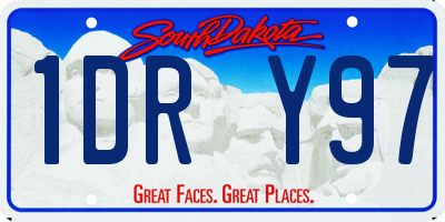 SD license plate 1DRY97