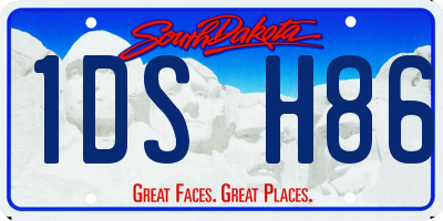 SD license plate 1DSH86