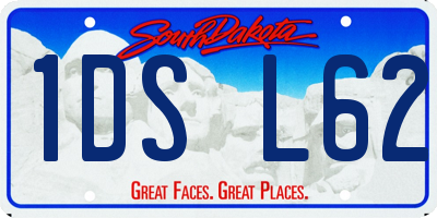 SD license plate 1DSL62