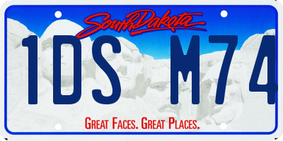 SD license plate 1DSM74