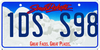 SD license plate 1DSS98