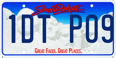 SD license plate 1DTP09