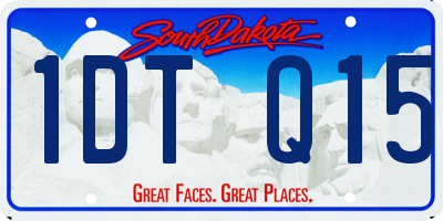 SD license plate 1DTQ15