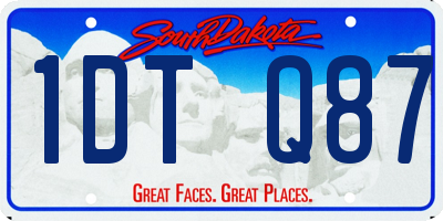 SD license plate 1DTQ87