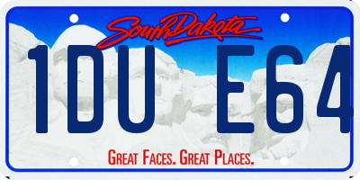 SD license plate 1DUE64