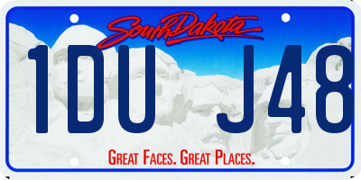 SD license plate 1DUJ48