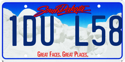 SD license plate 1DUL58
