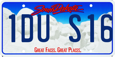 SD license plate 1DUS16