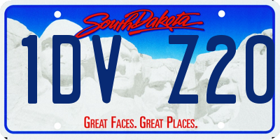 SD license plate 1DVZ20
