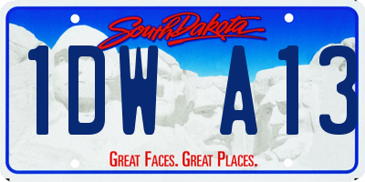 SD license plate 1DWA13