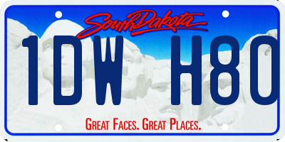 SD license plate 1DWH80