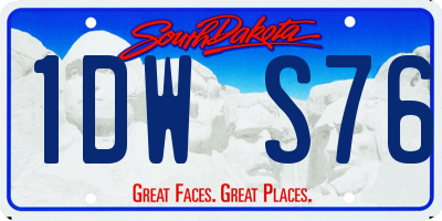 SD license plate 1DWS76