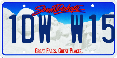 SD license plate 1DWW15