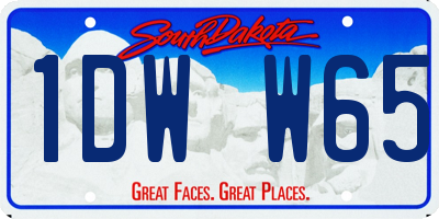 SD license plate 1DWW65