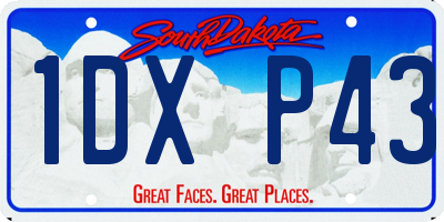 SD license plate 1DXP43
