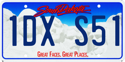SD license plate 1DXS51