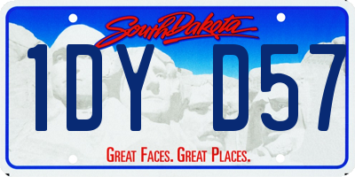 SD license plate 1DYD57