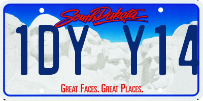 SD license plate 1DYY14