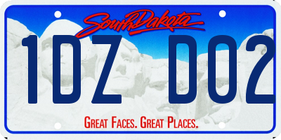 SD license plate 1DZD02