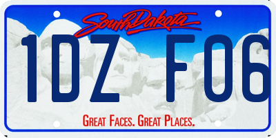 SD license plate 1DZF06