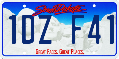 SD license plate 1DZF41