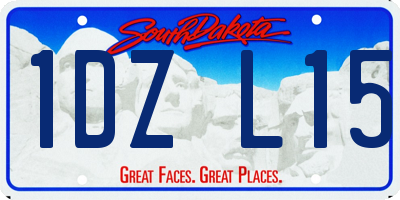 SD license plate 1DZL15
