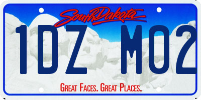 SD license plate 1DZM02