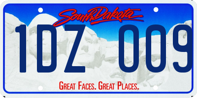 SD license plate 1DZO09
