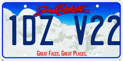 SD license plate 1DZV22