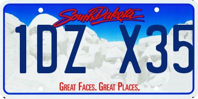 SD license plate 1DZX35