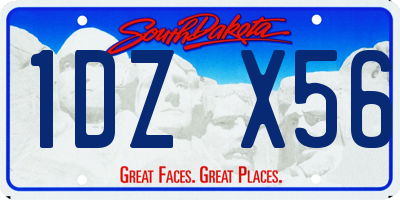 SD license plate 1DZX56