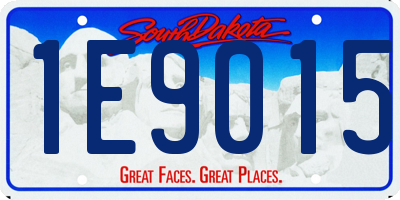 SD license plate 1E9015