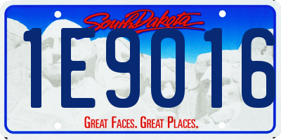 SD license plate 1E9016