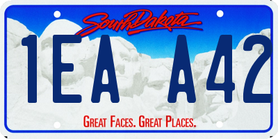 SD license plate 1EAA42