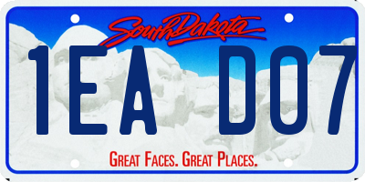 SD license plate 1EAD07