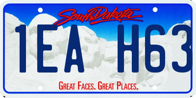 SD license plate 1EAH63
