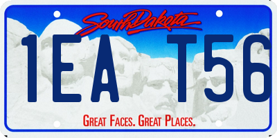 SD license plate 1EAT56