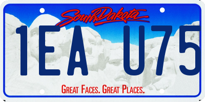 SD license plate 1EAU75