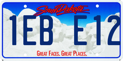 SD license plate 1EBE12