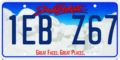 SD license plate 1EBZ67