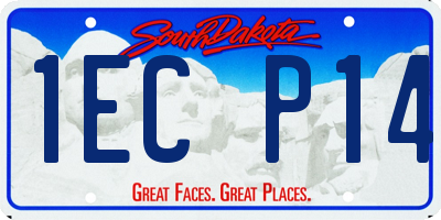SD license plate 1ECP14