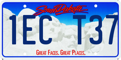 SD license plate 1ECT37