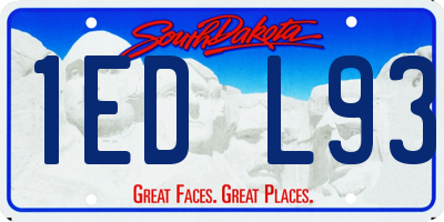SD license plate 1EDL93