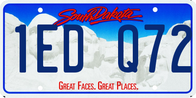 SD license plate 1EDQ72