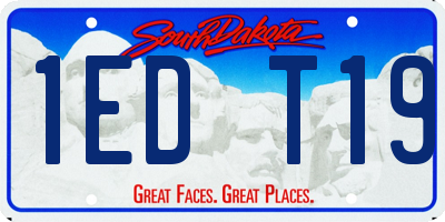 SD license plate 1EDT19